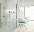 Duschkabine 120x90 cm Echtglas Komplette Dusche  ESG Badmöbel Bad Nano Glas Norm