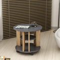 Beistelltisch rund 50 cm Fichte-Alpin Anthrazit Couchtisch Tisch        Alkmar 1