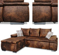 Design Couchgarnitur Vintage Schlaffunktion Sofa Couch Wohnlandschaft Li o. Re .