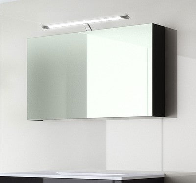 Bad spiegelschrank 120 cm Schwarz Hochglanz Lackiert Ohne Led Lampe Spiegel Bad