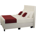 180x200 cm Boxspringbett Bett Komfortbett Hotelbett Weiss Leder Kunst Bett 180x2