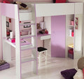 Kombibett Kinderbett Lila Weiss Schrank Hochbett Hochbett Schreibtisch Yasmin .