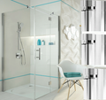 Duschkabine 120x90 cm Echtglas Komplette Dusche ESG Glas ESG Badmöbel Bad NANO