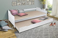 Bett 90x200 Funktionsbett Massiv Weiss Klappbett/Gästebett  Jugendbett Weiss