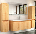 Badmöbel Set Eiche Artizan 90 cm Badezimmermöbel 90cm Bad Schränke Komplett Bad