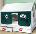 Hausbett Fußball Kinderbett Massiv Hochbett Spielbett Jugendbett 90x200 cm Bett
