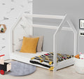 Hausbett Kinderbett Massiv Hochbett Jugendbett Matratze Lattenrost  JERRY  Bett