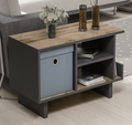 Couchtisch 90 x 45 cm Fichte-Alpin Anthrazit Tisch Wohnzimmertisch Couch Almelo1