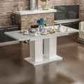 Küche Esstisch Weiß-Beton Aga Betonoptik Speisetisch 80x130 Ausziehtisch Tisch 3