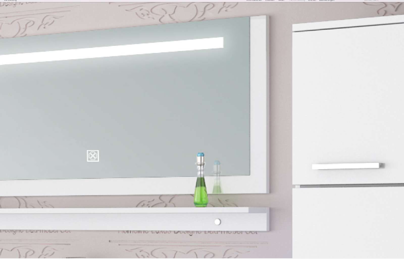 Badmöbel Set Weiss 240 cm Hochglanz Waschbecken Spiegel Komplett Bad Led System.