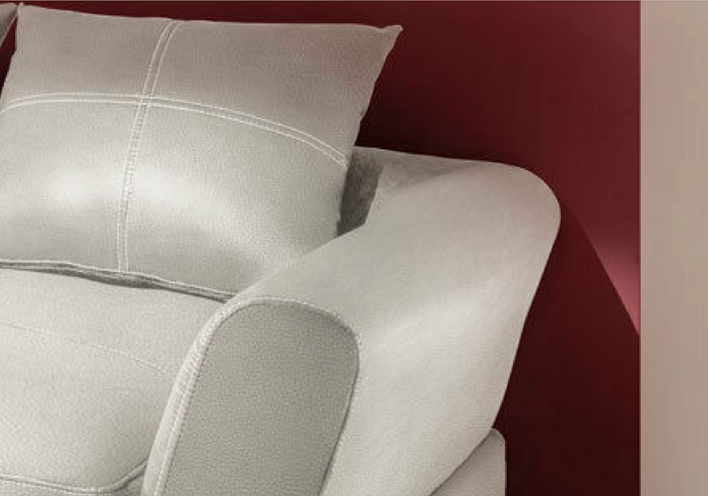 Couchgarnitur Weiss Sofa K-Leder Eck Sofa Wohnlandschaft Megasofa Links Design.