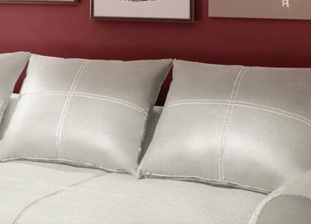 Couchgarnitur Weiss Sofa K-Leder Eck Sofa Wohnlandschaft Megasofa Links Design.
