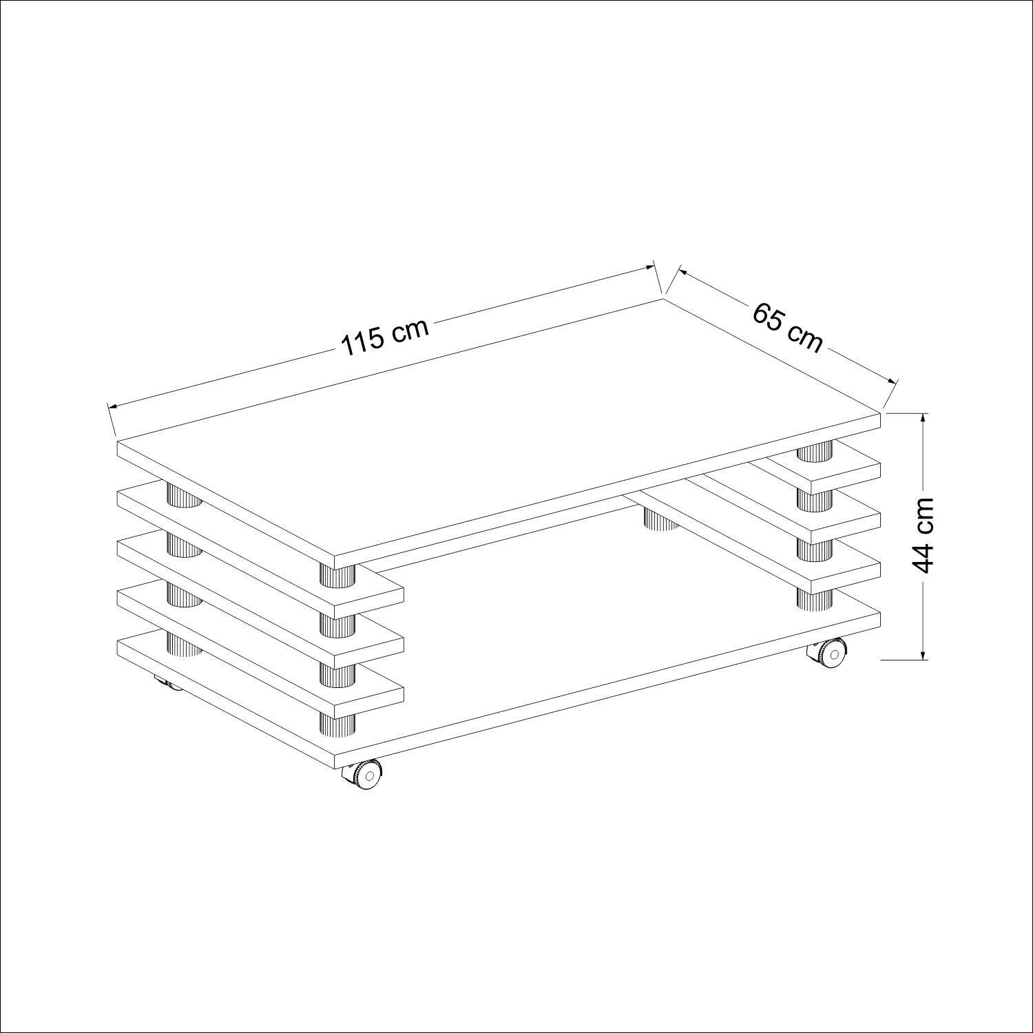 Couchtisch 115x65 cm Wohnzimmer Tisch Artizan Eiche Baarn Tische Beistelltisch 2