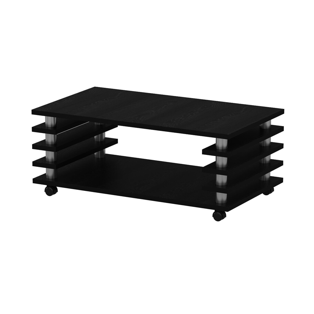 Couchtisch 115x 65 cm Wohnzimmer Tisch Schwarz Baarn Tische Beistelltisch 2