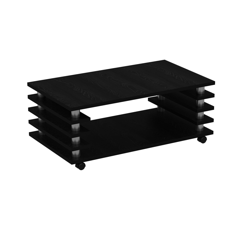 Couchtisch 115x 65 cm Wohnzimmer Tisch Schwarz Baarn Tische Beistelltisch 2