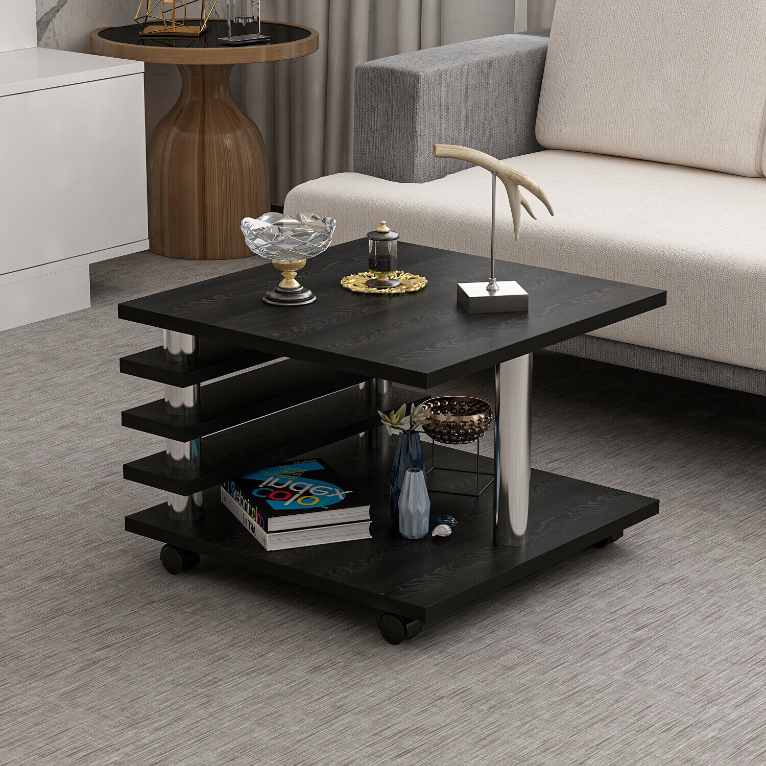 Artikelfoto. Seite mit Angebotsdetails anzeigen. Angebot Couchtisch 65 x 65 cm Wohnzimmer Tisch Schwarz Baarn Tische Beistelltisch 1 Couchtisch 65 x 65 cm Wohnzimmer Tisch Schwarz Baarn Tische Beistelltisch 1