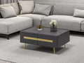 Couchtisch 90 x 64cm Wohnzimmer Tisch Gold jose antrazhit Tische Beistelltisch 1