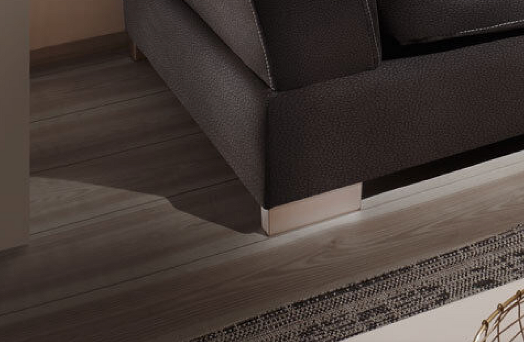 Design Couchgarnitur Anthrazit Sofa K-Leder Eck Big Sofa Wohnlandschaft Links