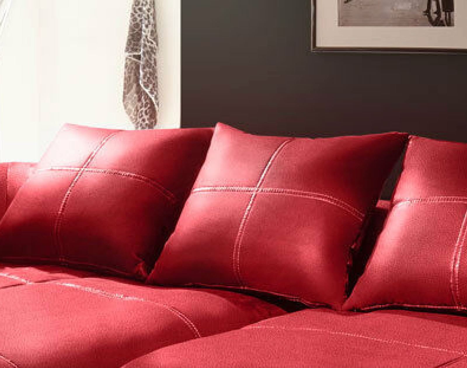 Verkaufen bei eBay ist kostenlos Nicht für gewerbliche Verkäufer Solch einen Artikel verkaufen Design Couchgarnitur Rot Big K Leder Sofa Eck Sofa Wohnlandschaft Megasofa Links