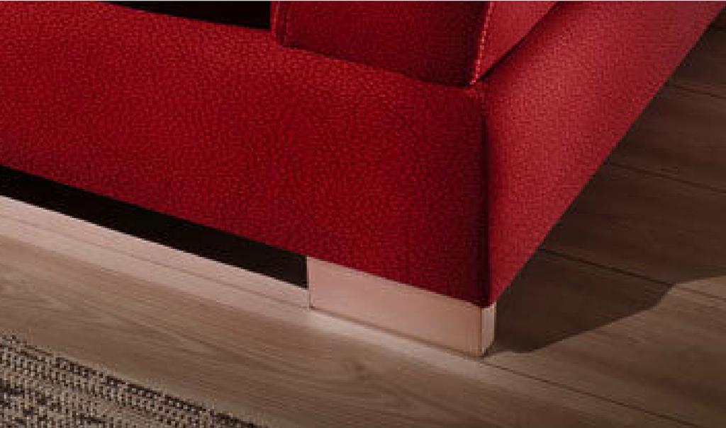 Design Couchgarnitur Rot Big Sofa K-Leder EckSofa Wohnlandschaft Megasofa Rechts