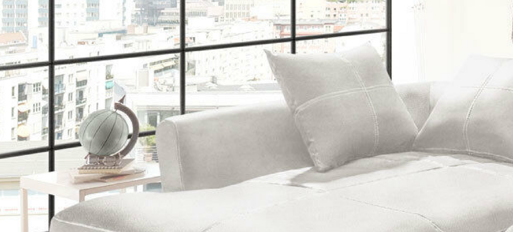 Design Couchgarnitur Weiss Sofa K-Leder Eck Sofa Wohnlandschaft Megasofa Rechts