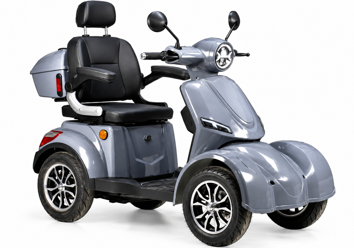 Elektromobil Volta VM6 4-Rad Senioren 25 km/h 1000W 50 km Reichweite Grau E-Roll