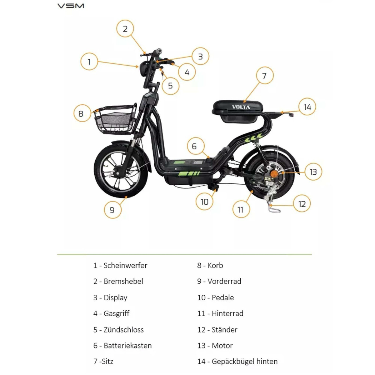 Elektroroller E-Scooter 25 km/h 220W 40 km Reichweite Elektro Mofa mit Sitz