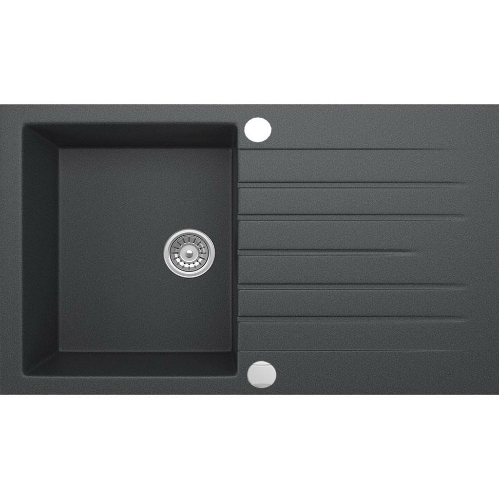 Granitspüle Schwarz Weiß Grau San Küchenspüle Einbauspüle Spülbecken Spüle 76x45