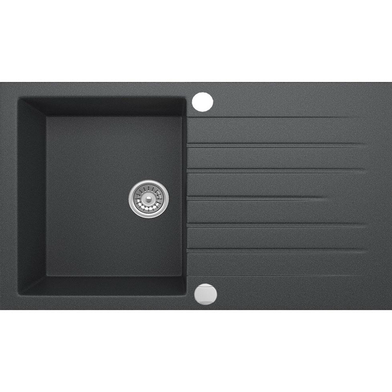 Granitspüle Schwarz Weiß Grau San Küchenspüle Einbauspüle Spülbecken Spüle 76x45