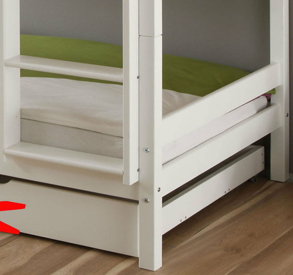 Kinderbett Etagenbett Weiss Hochbett Spielbett Kindeerbett Stockbett 90x200 cm