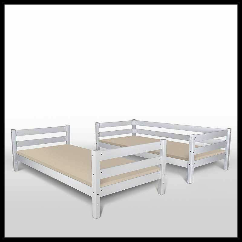 Kinderbett Etagenbett Weiss Hochbett Spielbett Kindeerbett Stockbett 90x200 cm