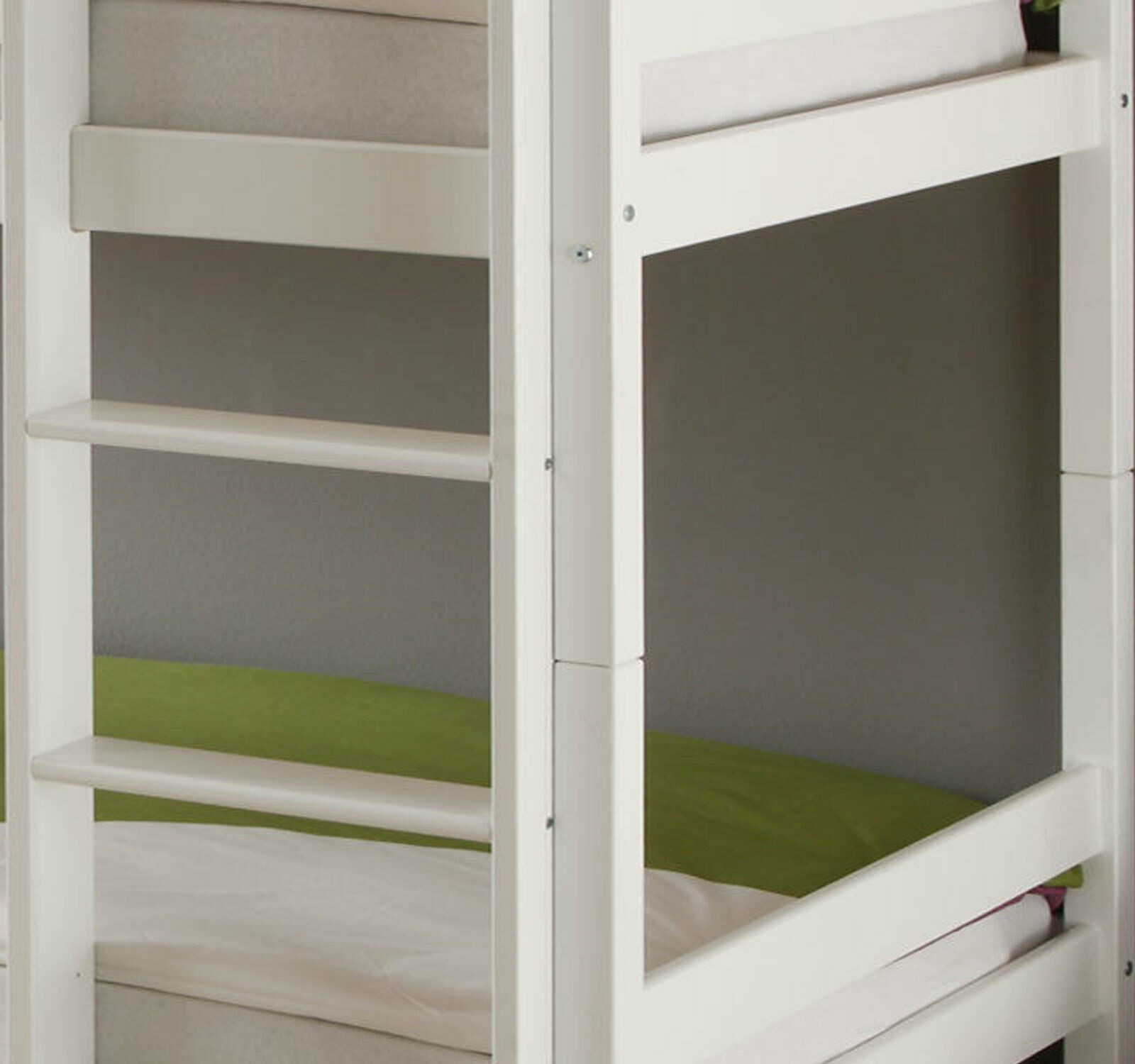 Kinderbett Etagenbett Weiss Hochbett Spielbett Kindeerbett Stockbett 90x200 cm