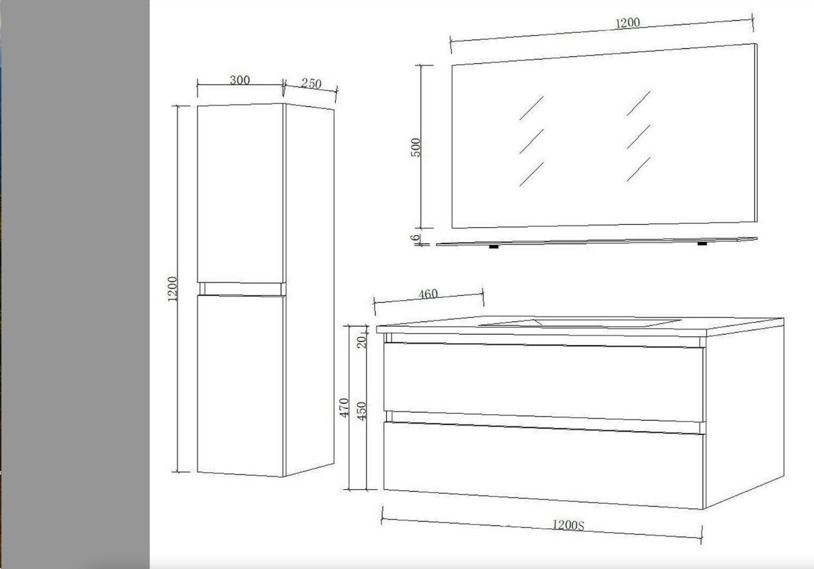 Badmöbel Set Design Weiss Hochglanz Badezimmermöbel 120 cm bis 8tlg Bad Möbel