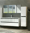 Badmöbel Set Design Weiss Hochglanz Badezimmermöbel 120 cm bis 8tlg Bad Möbel