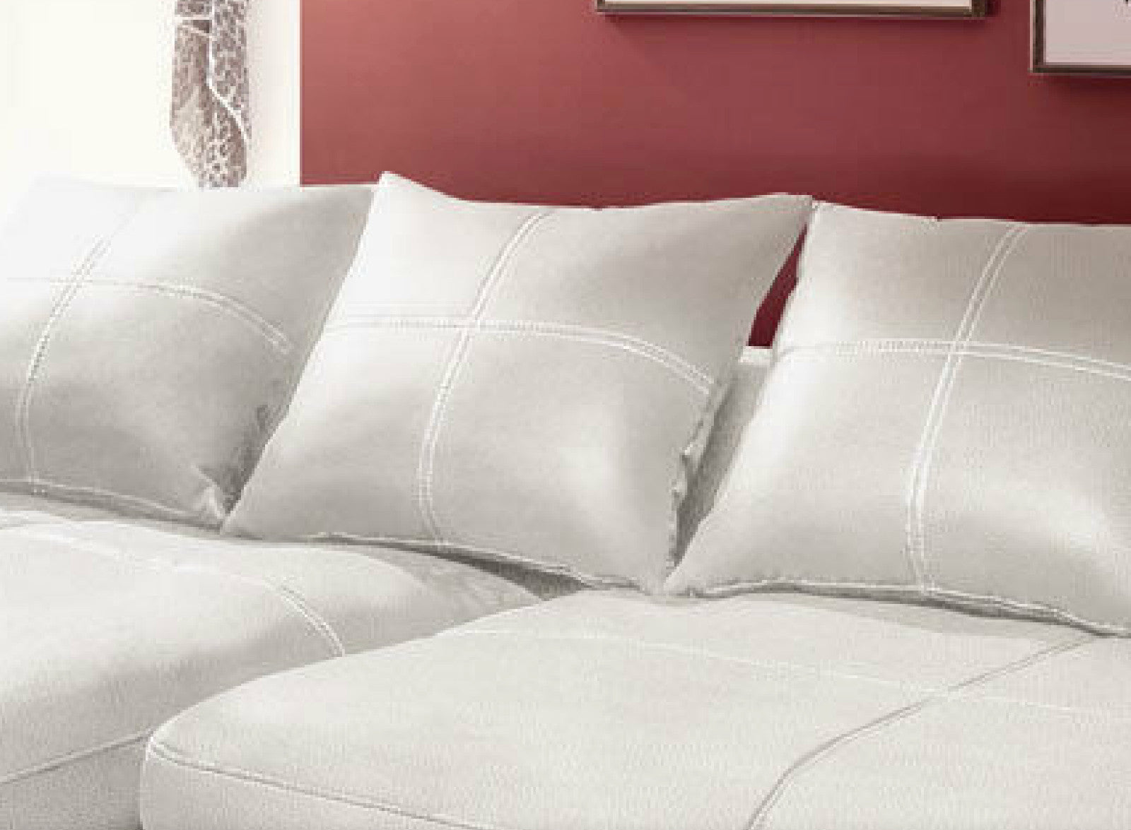 Design Couchgarnitur Weiss Sofa K-Leder Eck Sofa Wohnlandschaft Megasofa Rechts