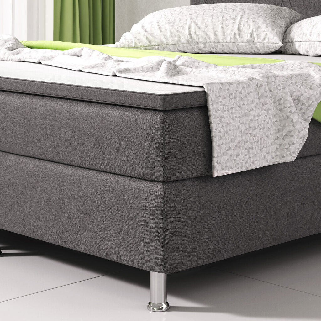 Boxspringbett 180x200 Anthrazit Bett Komfortbett Hotelbett Stoff BettBayern31732