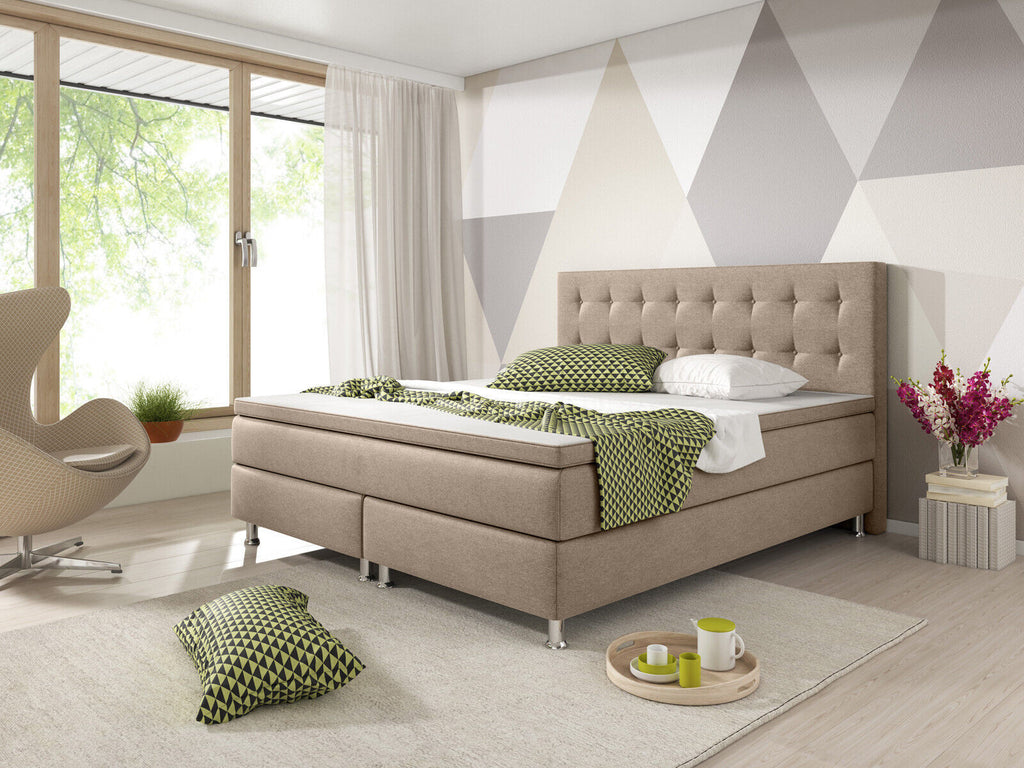 Boxspringbett 180x200 cm Muddy Bett Komfortbett Hotelbett Stoff Bett Bern 31741