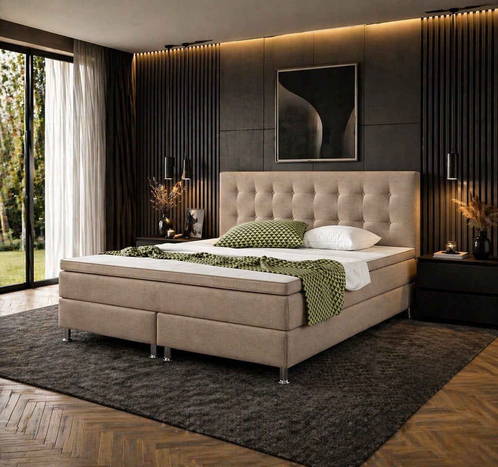 Boxspringbett 180x200 cm Muddy Bett Komfortbett Hotelbett Stoff Bett Bern 31741