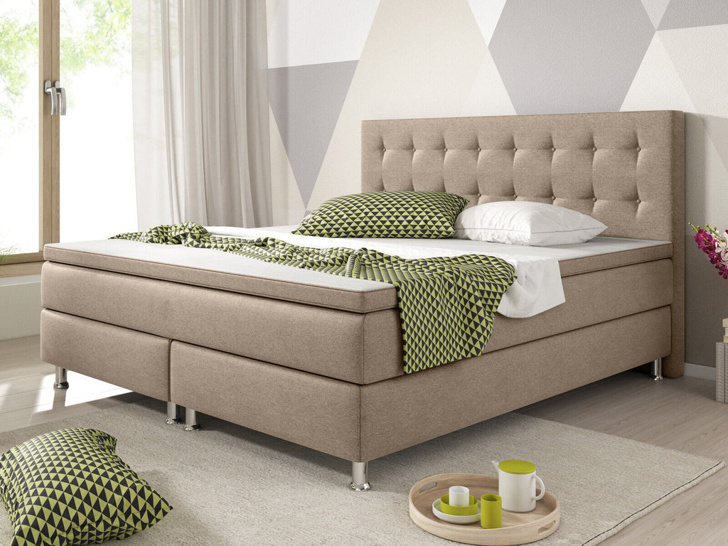 Boxspringbett 180x200 cm Muddy Bett Komfortbett Hotelbett Stoff Bett Bern 31741