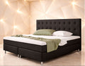 Boxspringbett 180x200 cm Schwarz Bett Komfortbett Hotelbett Stoff Bett Bern31740