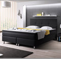 Boxspringbett 180x200 Schwarz Bett Komfortbett Hotelbett Stoff Bett Texas 31733