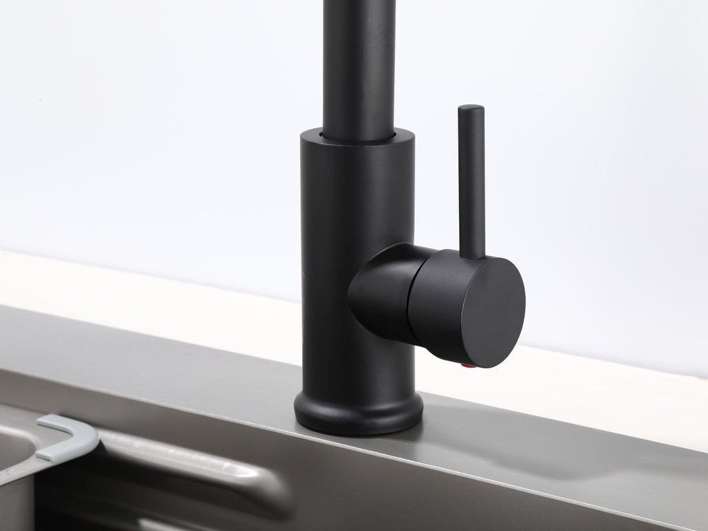 Küchenarmatur 360° Wasserhahn Küche Mischbatterie Spültisch Schwarz GMF803 39cn