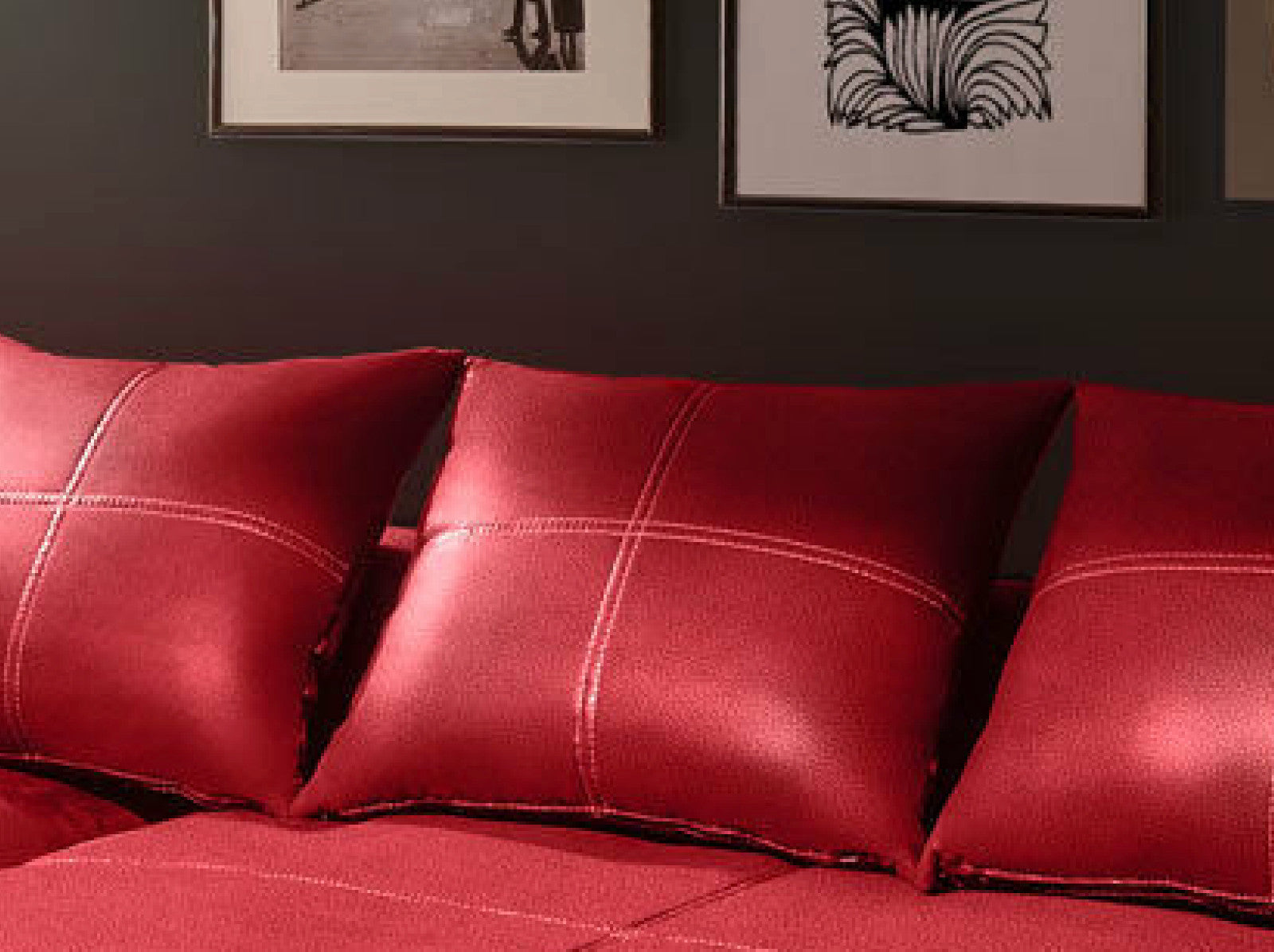 Design Couchgarnitur Rot Big K Leder Sofa Eck Sofa Wohnlandschaft Megasofa Links
