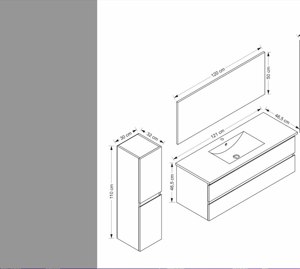 Badmöbel Set Bad  Schwarz Hochglanz Badezimmermöbel 120 cm bis 8 Tlg  Möbel