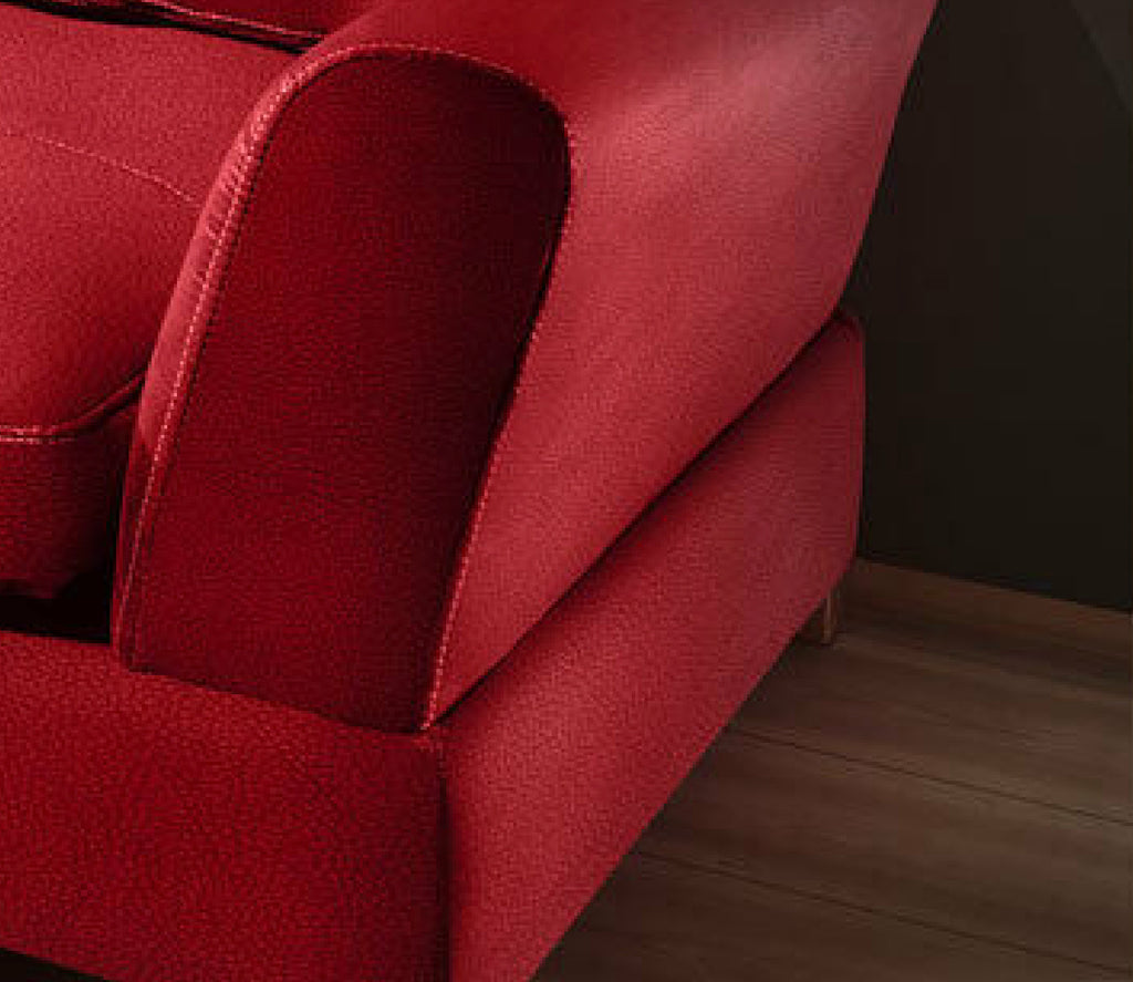 Design Couchgarnitur Rot Big K Leder Sofa Eck Sofa Wohnlandschaft Megasofa Links