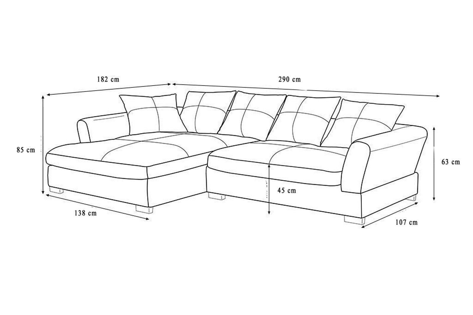 Design Couchgarnitur Rot Big K Leder Sofa Eck Sofa Wohnlandschaft Megasofa Links