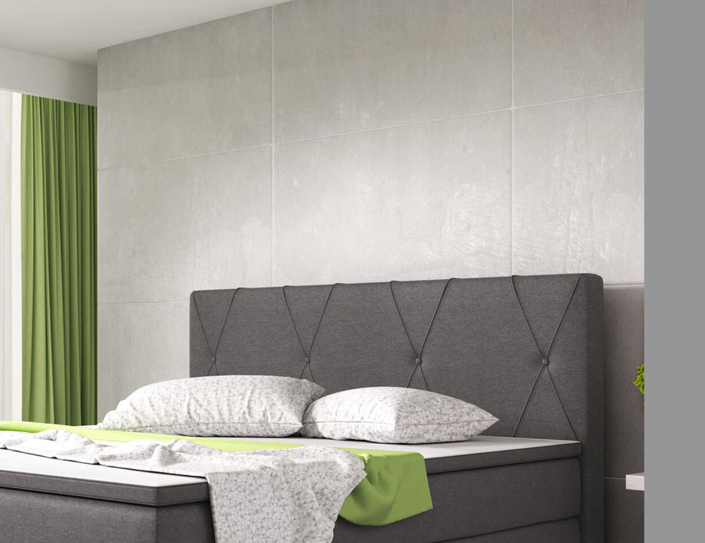 Boxspringbett 180x200 Anthrazit Bett Komfortbett Hotelbett Stoff BettBayern31732