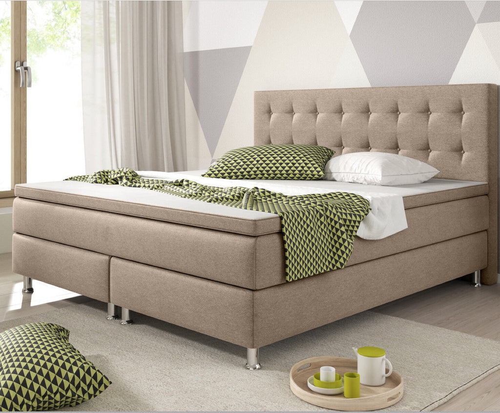 Boxspringbett 180x200 cm Muddy Bett Komfortbett Hotelbett Stoff Bett Bern 31741
