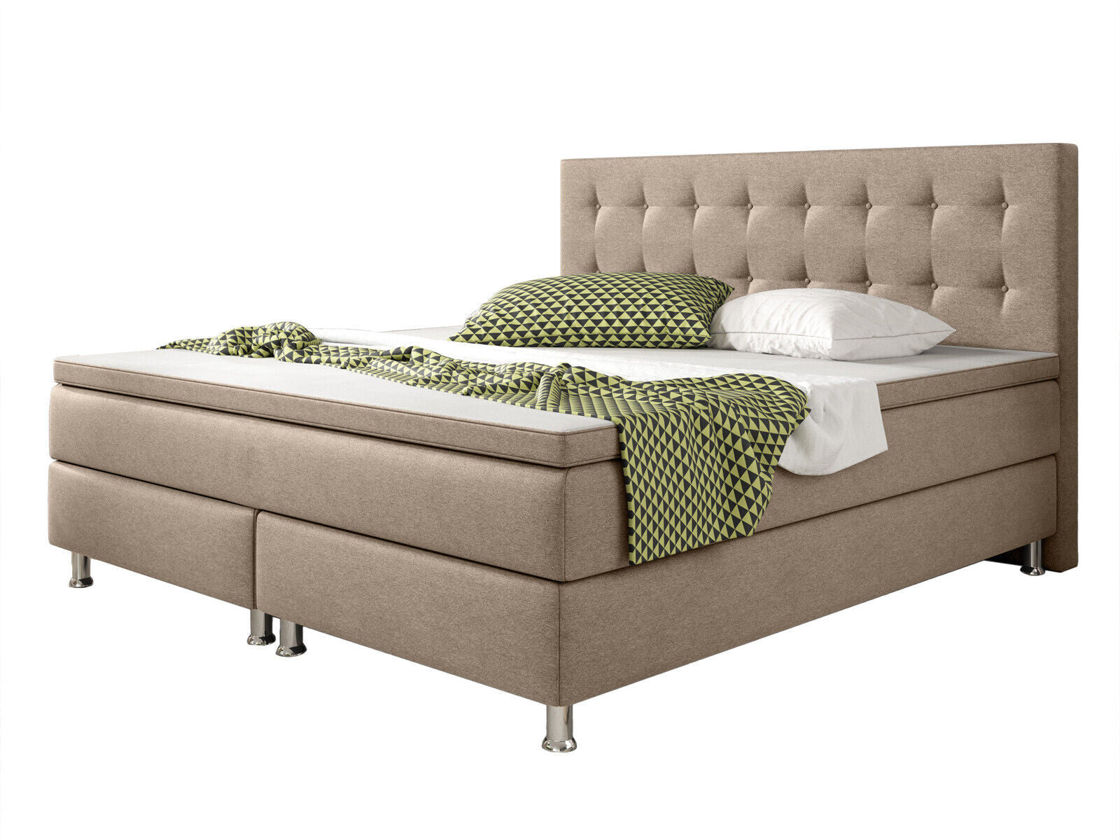 Boxspringbett 180x200 cm Muddy Bett Komfortbett Hotelbett Stoff Bett Bern 31741