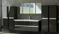 Badmöbel Set Bad  Schwarz Hochglanz Badezimmermöbel 120 cm bis 8 Tlg  Möbel